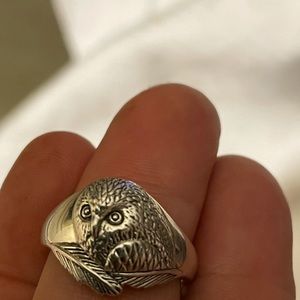 Sterling Silver owl ring